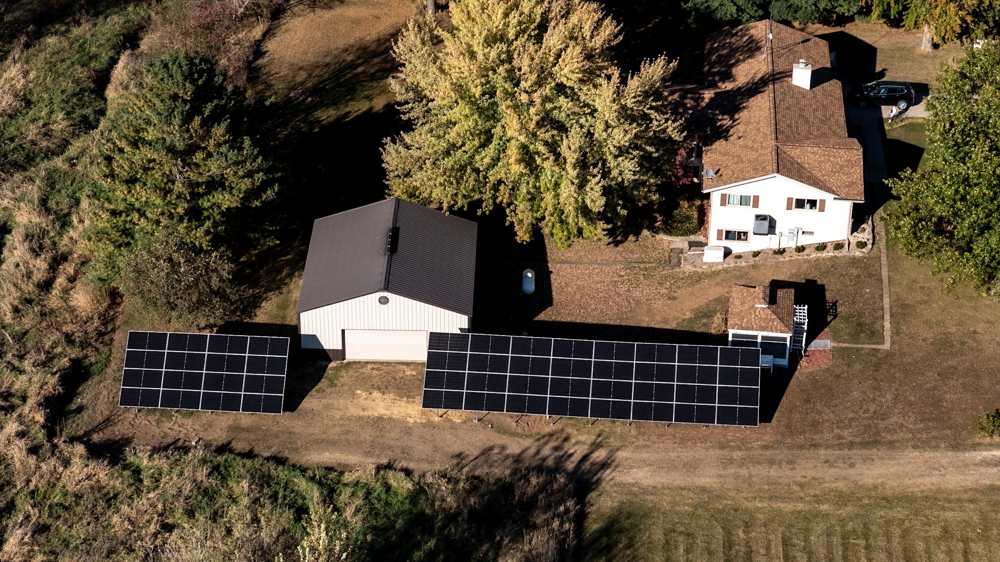 Ground-mounted solar array used for Roscoe and Rockton stateline service-area context