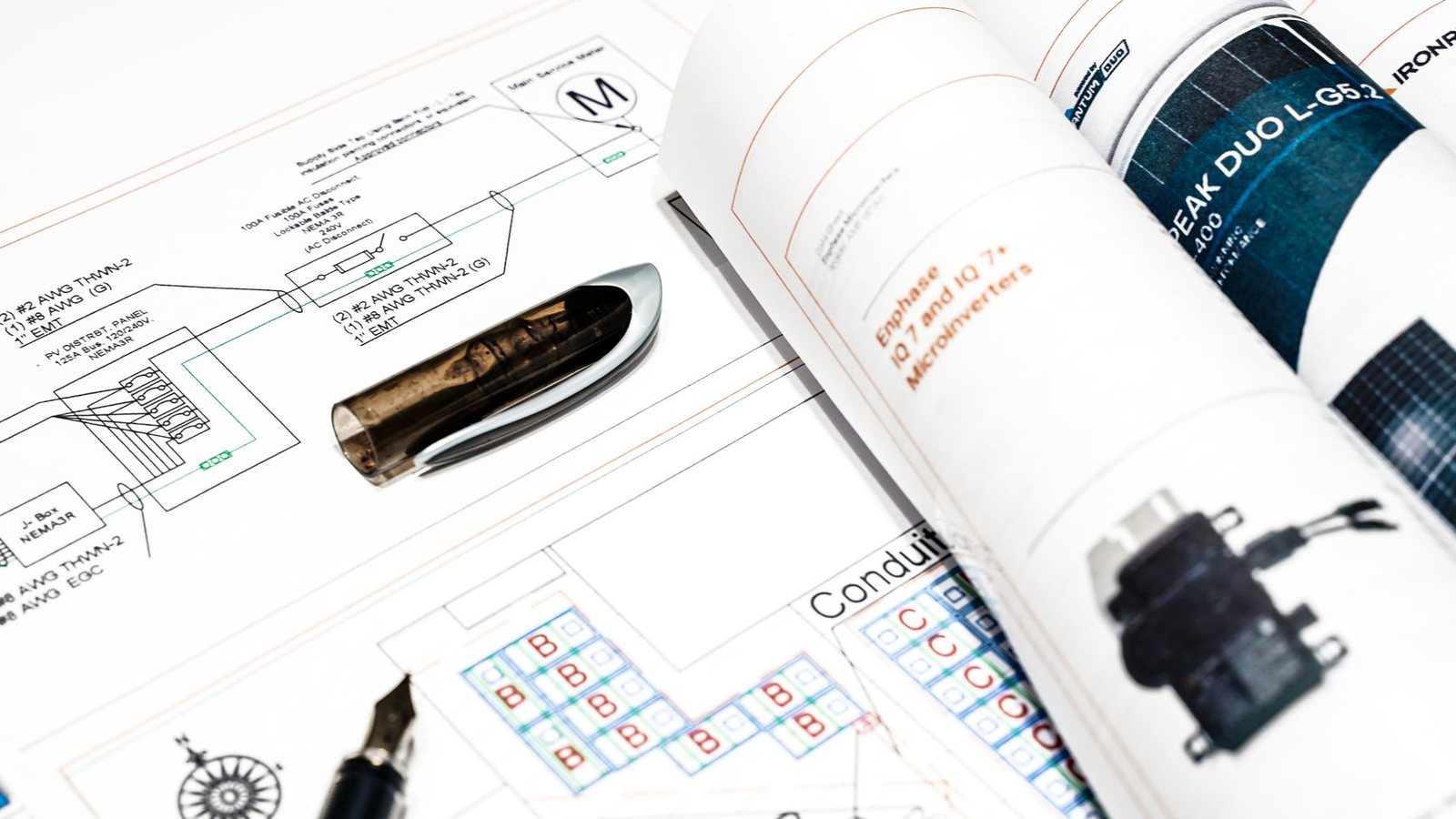 Solar planning documents and inspection notes used during project review
