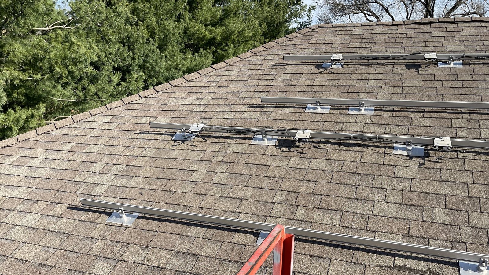 Rooftop racking and hardware work for detach and reinstall planning