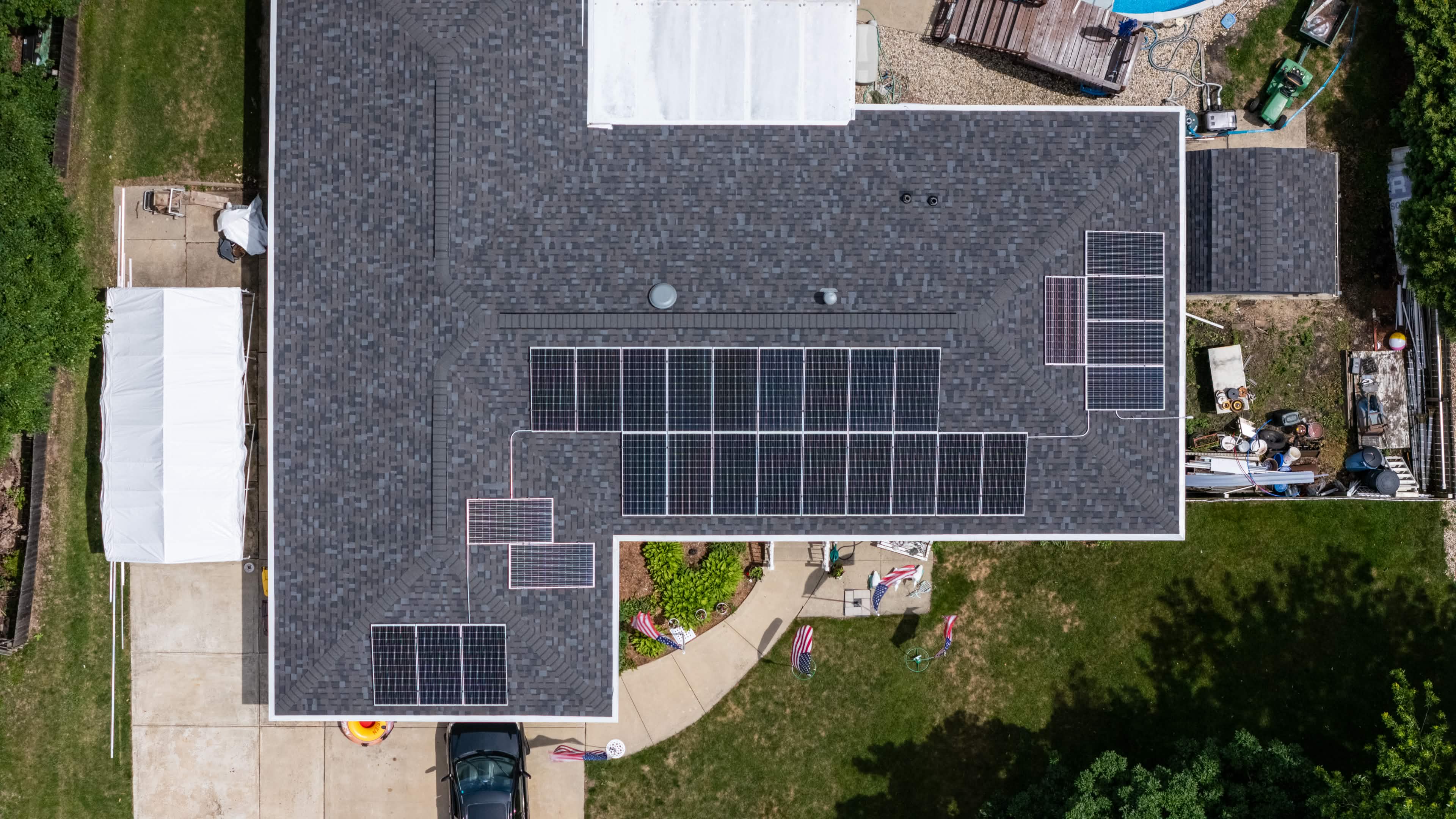 Residential rooftop solar installation used for Southern Wisconsin service-area context